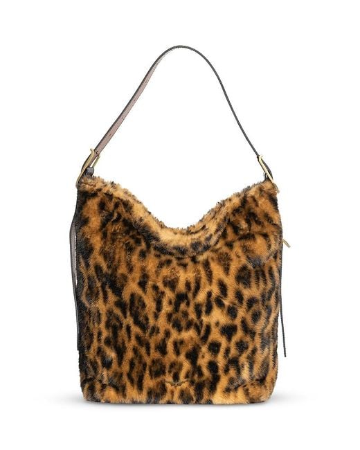 Zadig & Voltaire Brown Jane Faux Fur Hobo Bag
