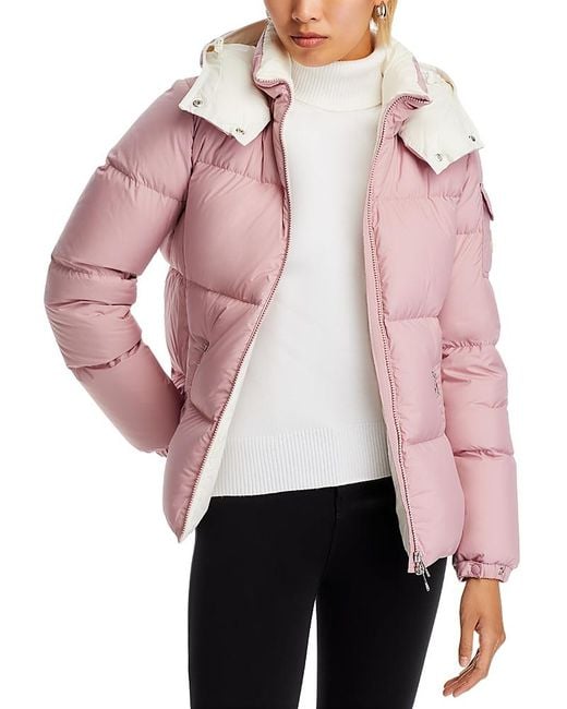 Moncler Pink Fourmines Hooded Down Jacket