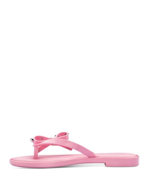 Melissa Flip Slim Ii Studded Bow Scented Thong Sandals in Pink | Lyst