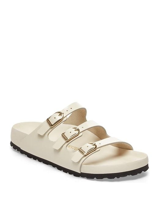 Birkenstock Florida High Shine Exquisite Sandals in White | Lyst