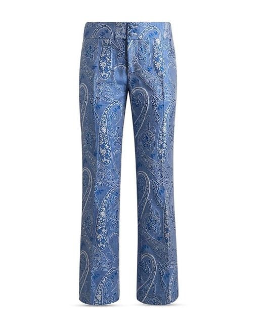 Etro Blue Flared Trousers