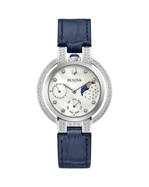 Bulova Blue Classic Rubaiyat Watch, 35Mm