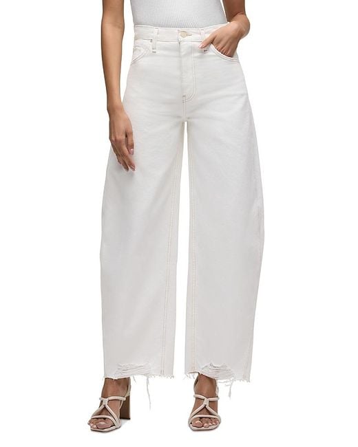 Hudson Jeans Women's White Bailey Relaxed Barrel Jeans
