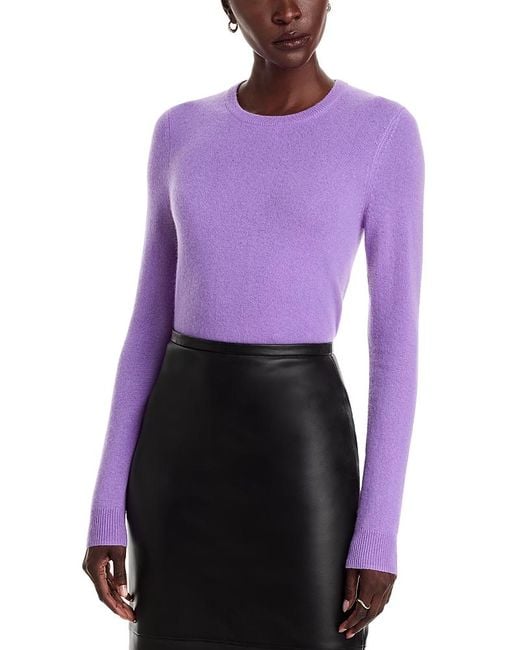 C by Bloomingdale's Cashmere Purple C By Bloomingdale's Crewneck Cashmere Sweater