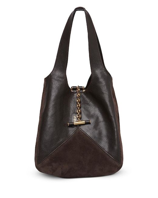 Chloé Black Balloon Small Suede Hobo Bag
