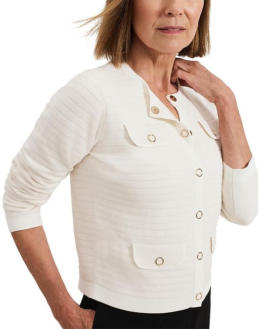 Phase Eight White Kelley Knit Jacket