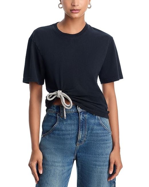 Area Blue Crystal Knot Tee
