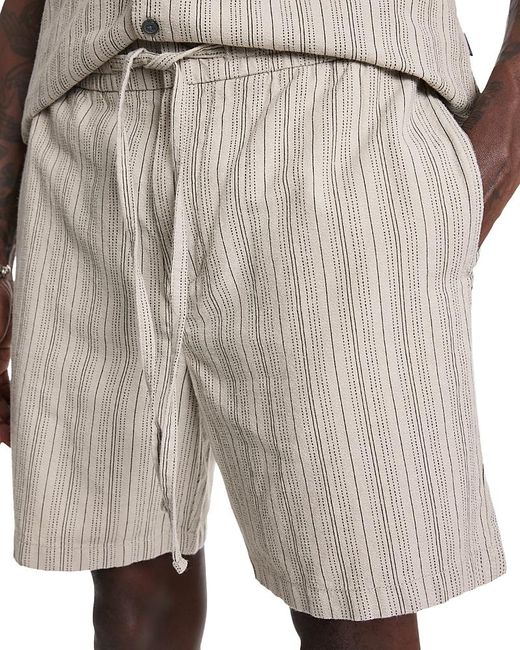 John Varvatos Gray Daryl 6.5 Drawstring Shorts for men