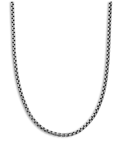 David Yurman Metallic Small Box Chain Necklace With An Accent Of 14K 2.7Mm