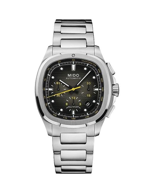 MIDO Men's Gray Multifort Tv Chronograph 42Mm
