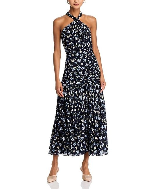 Veronica Beard Black Verronica Beard Brock Silk Halter Dress