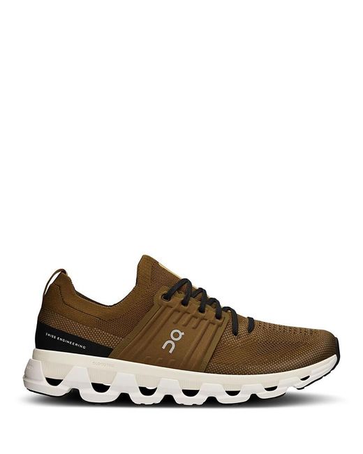 On Shoes Brown Cloudswift 3 Lace Up Running Sneakers for men