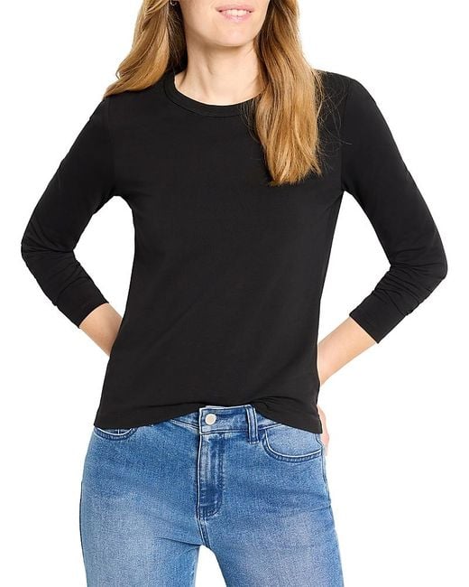 NIC+ZOE Black Perfect Knit Long Sleeve Top