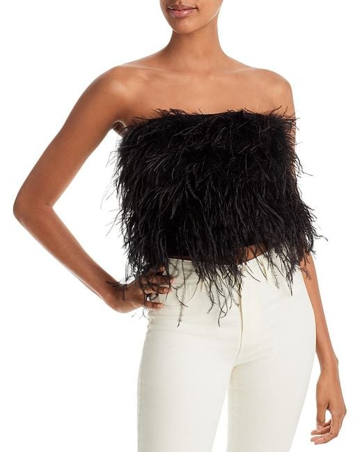 Lucy Paris Black Milly Feather Top