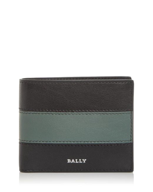Bally Leather Bifold Wallet in Gray for Men Lyst