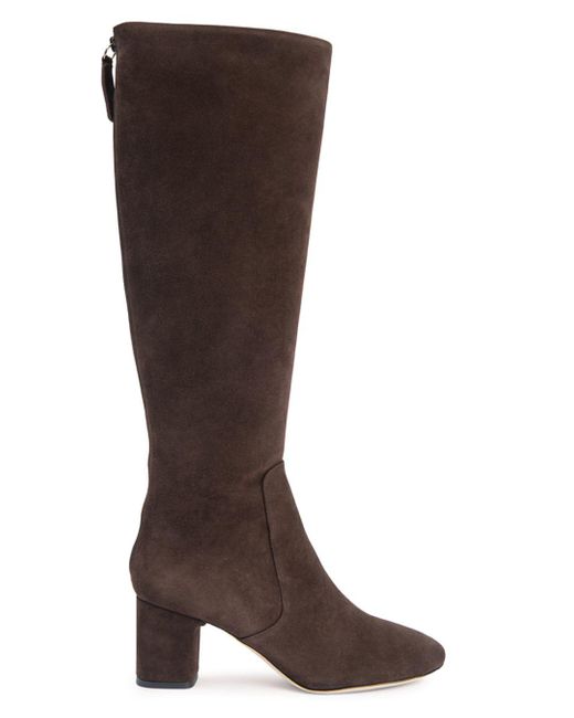 BY FAR Miller Block Heel Tall Boots in Brown | Lyst