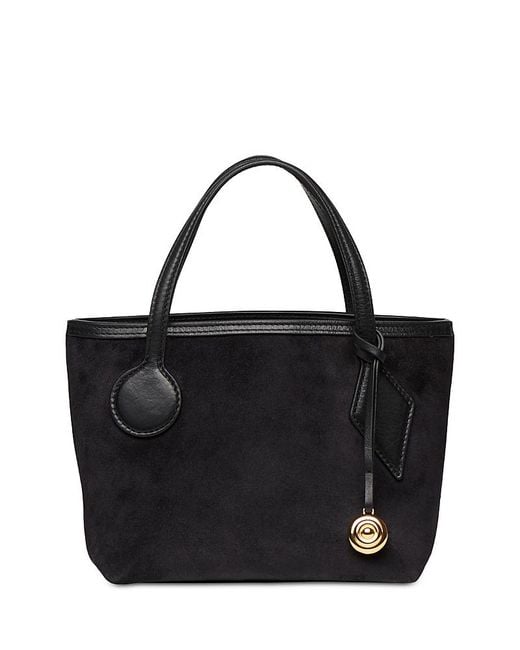 Liffner Black Sprout Micro Suede Tote