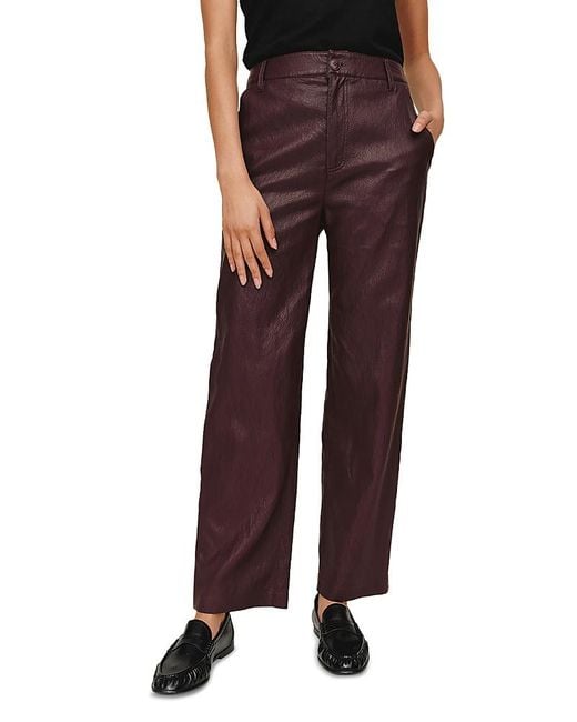 Bella Dahl Red Faux Leather Pants