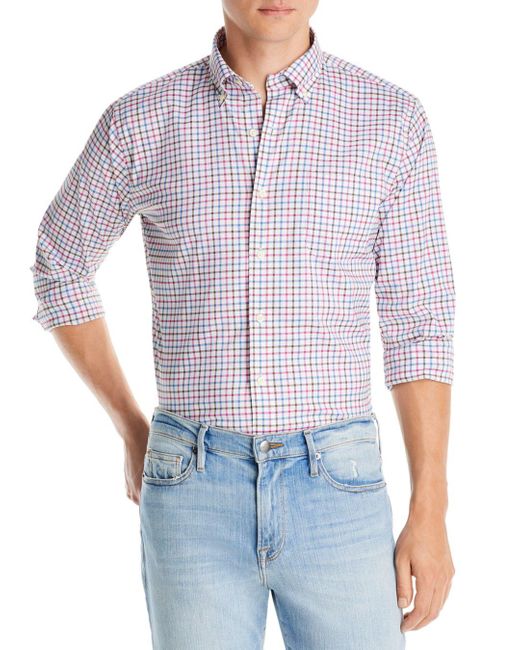 Peter Millar Ryton Crown Lite Check Classic Fit Button Down Shirt in