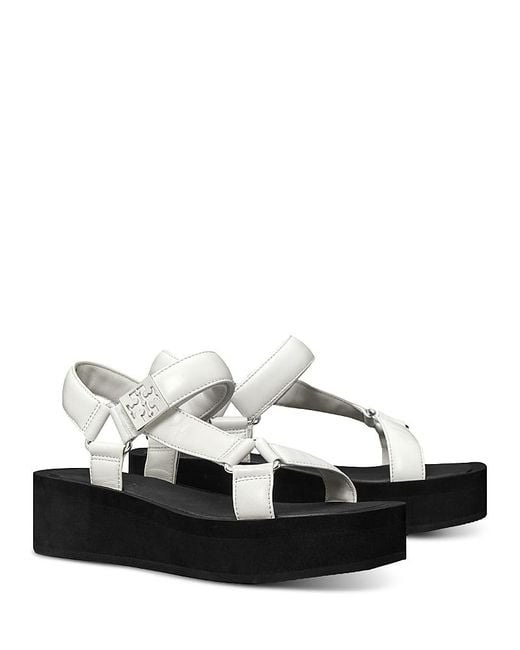 Tory Burch White Mellow Platform Sandals