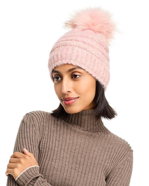 Kyi Kyi Pink Pom Pom Knit Hat