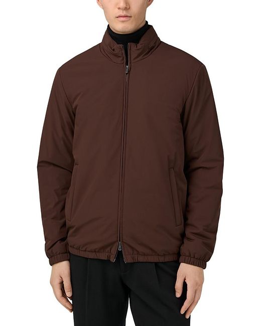 Boggi Brown Padded Tech Bomber Jacket for men