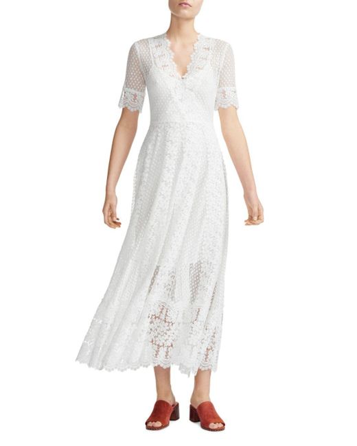 maje white midi dress