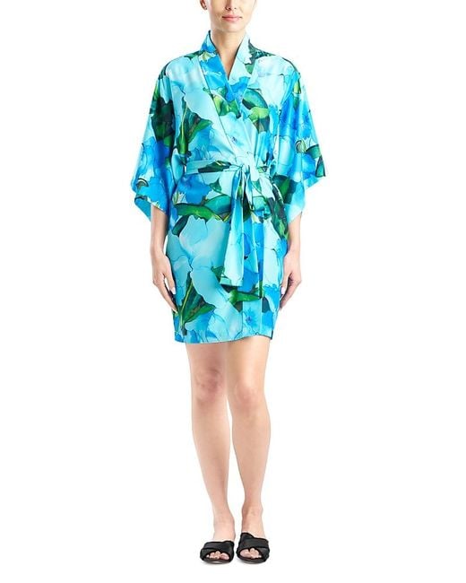 Natori Blue Isla Wrap Robe