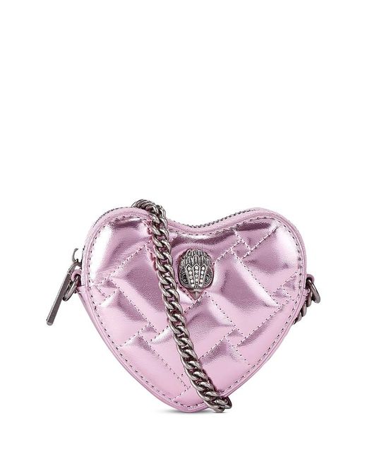 Kurt Geiger Pink Micro Heart Crossbody