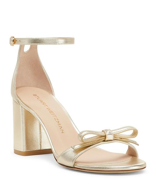 Stuart Weitzman Natural Nudist Felicity 75 Block Sandals