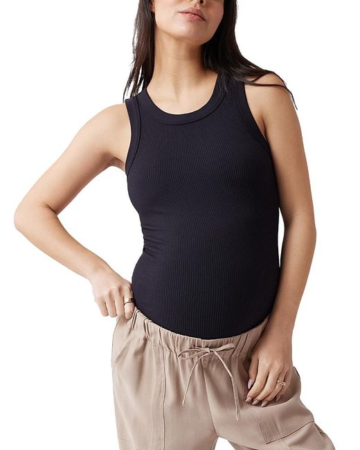 Ingrid & Isabel Blue Seamless Rib Tank