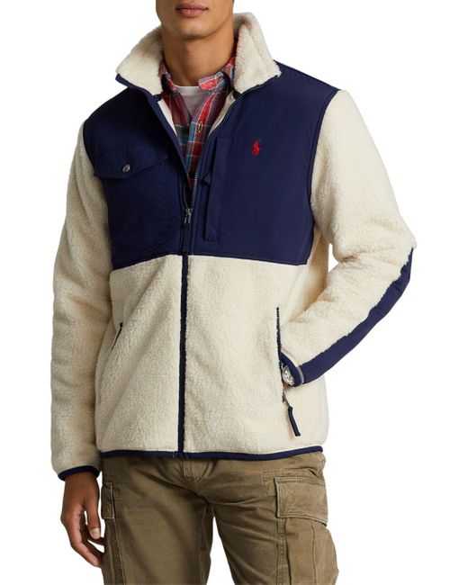 Polo Ralph Lauren Synthetic Wind Blocking Hybrid Jacket in Blue for Men