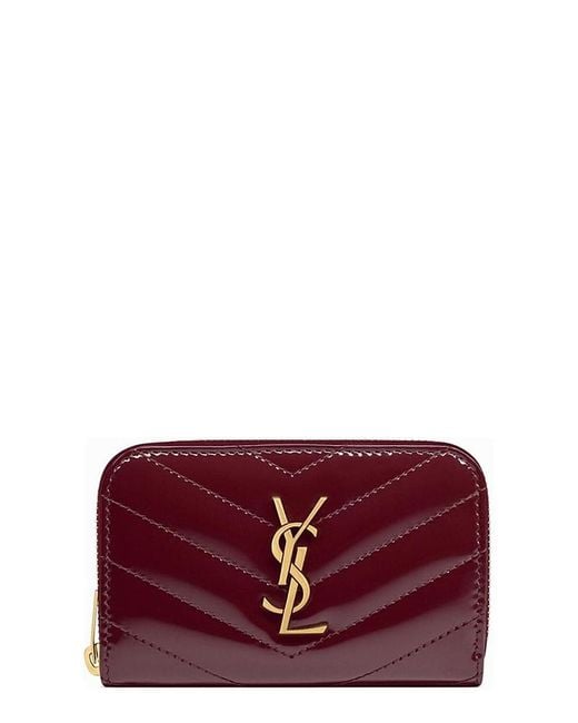Saint Laurent Purple Cassandre Matelassaa Wallet