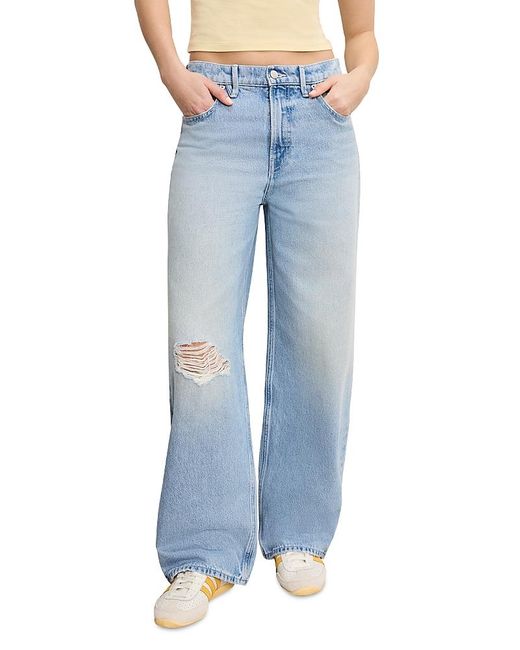 GOOD AMERICAN Blue Good Standard High Rise Baggy Jeans