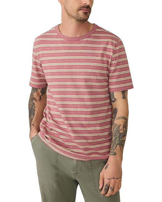 Faherty Brand Red Sunwashed Tee for men