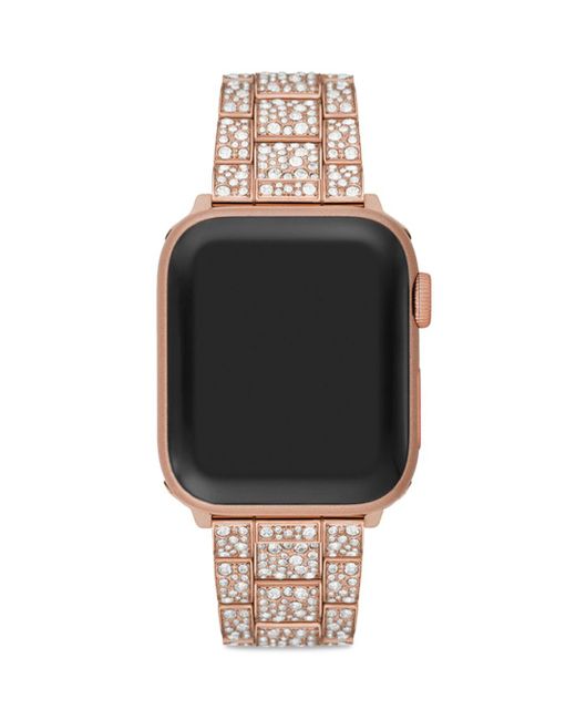 Michael Kors Apple Watch® Crystal Stainless Steel Bracelet in Gold