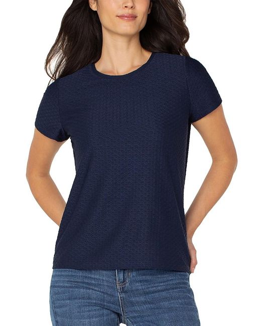 Liverpool Los Angeles Blue Jacquard Tee