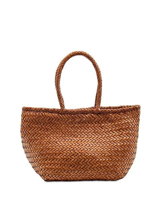 Dragon Diffusion Brown Grace Small Leather Basket