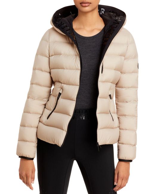 Moncler Herbe Quilted Jacket in Natural | Lyst