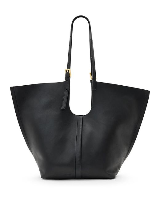 AllSaints Black Ara East/West Tote