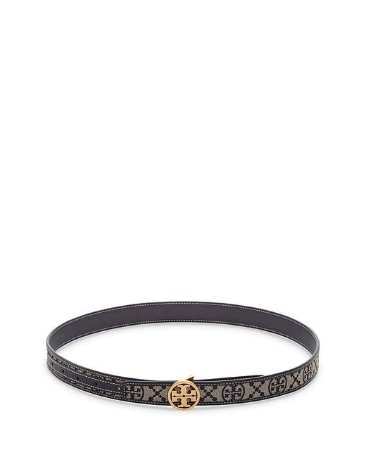 Tory Burch White Miller Monogram Belt
