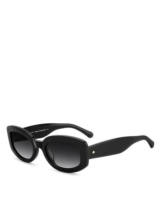 Kate Spade Black Ailey Rectangular Sunglasses, 53Mm