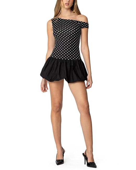 Edikted Women's Black Polka Dot Asymmetric Bubble Skirt Mini Dress - www.rajagirimanappuram.com Edikted Women's Black Polka Dot Asymmetric Bubble Skirt Mini Dress - www.rajagirimanappuram.com