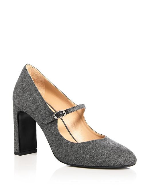Stuart Weitzman Gray Babette Mary Jane Pumps
