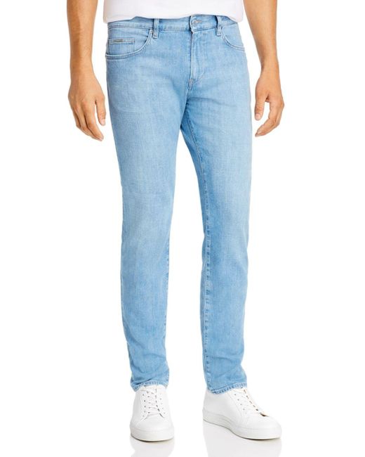 BOSS by HUGO BOSS Denim Delaware Comfort Slim Fit Jeans In Turquoise in Blue  for Men - Lyst