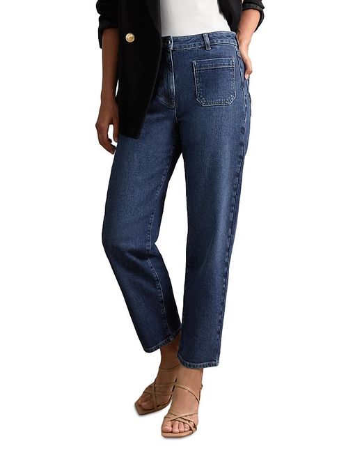 Reiss Blue Petites Marcie Straight Jeans