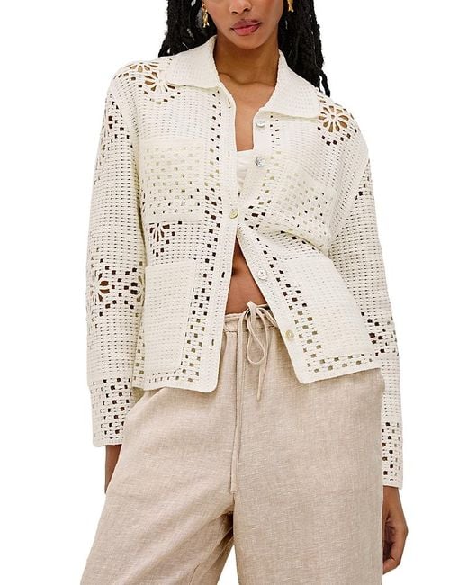 Rails Natural Patmos Open Knit Cardigan