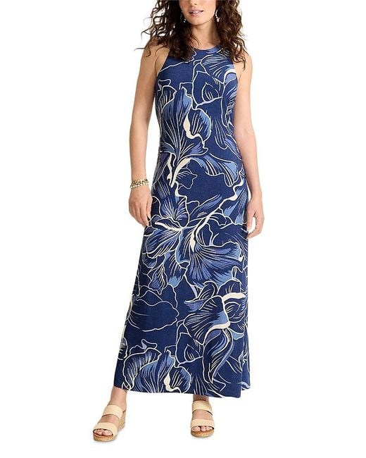 Tommy Bahama Blue Jasmina Sapphire Sea Maxi Dress