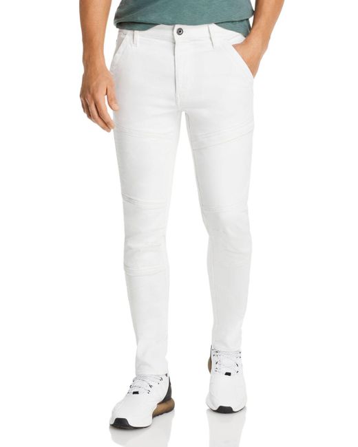 GStar RAW Denim G Star Raw Rackam 3d Skinny Fit Jeans In White for