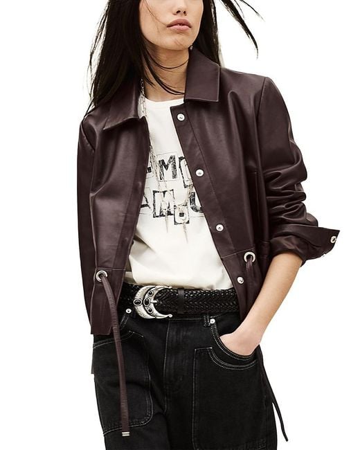 Ba&sh Black Manita Leather Jacket